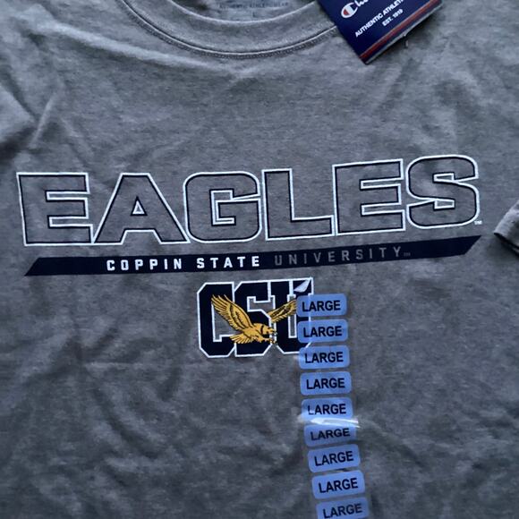 Champion Eagles Coppin State University Gray T-Shirt Large - Picture 2 of 3